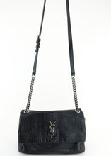 Load image into Gallery viewer, Saint Laurent West Hollywood Croc Shoulder Bag Black