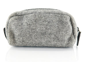 Prada Wool Leather Pouch Grey