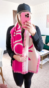 Louis Vuitton Escharpe Cashmere Pink Scarf