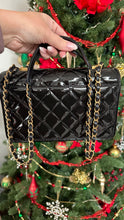 Load image into Gallery viewer, Chanel Quilted Patent Leather School Memory Black