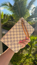 Load image into Gallery viewer, Louis Vuitton Damier Azur Neverfull Pochette Pink