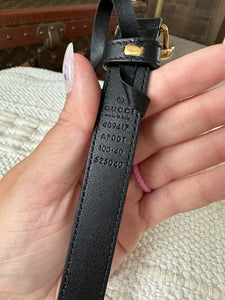 Gucci Skinny Black Marmont Belt