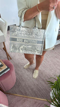 Load image into Gallery viewer, Dior Medium Dioriviera Toile De Jouy Book Tote Gray