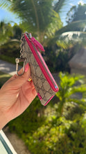 Load image into Gallery viewer, Gucci Supreme Canvas Monogram Key Pouch Pink