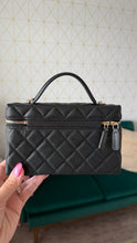Load image into Gallery viewer, Chanel Caviar Quilted Slim Vanity Black GHW