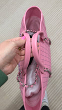 Load image into Gallery viewer, Chanel Canvas Calfskin Striped Large Deauville Tote Pink Blue