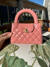 Load image into Gallery viewer, Chanel Shiny Aged Calfskin Quilted Nano Kelly Coral Pink