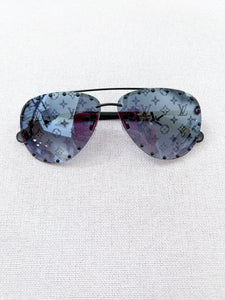 Louis Vuitton Monogram The Party Aviator Black Sunglasses - Luxury