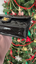 Load image into Gallery viewer, Chanel Quilted Patent Leather School Memory Black