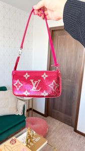 Louis Vuitton Night Sequin Pochette Accessories Pink