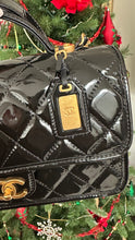 Load image into Gallery viewer, Chanel Quilted Patent Leather School Memory Black