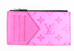 Louis Vuitton Taigarama Coin Card Holder Pink