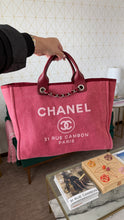Load image into Gallery viewer, Chanel Large Canvas Deauville Tote Red