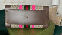 Load image into Gallery viewer, Gucci Supreme Canvas Savoy Medium Duffle Pink