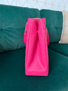 Chanel Caviar Large Shopping Tote Pink