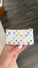Load image into Gallery viewer, Louis Vuitton Multicolor Monogram Key Pouch 20th Anniversary White