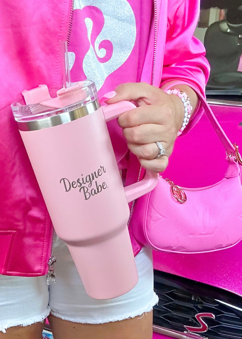 Designer Babe®️ 40oz Tumbler Bubblegum Pink