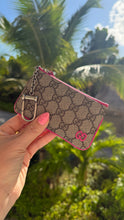 Load image into Gallery viewer, Gucci Supreme Canvas Monogram Key Pouch Pink
