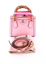 Load image into Gallery viewer, Gucci Calfskin Mini Diana Tote Bag Wild Rose Fuxia Fluo