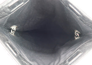 Saint Laurent West Hollywood Croc Shoulder Bag Black