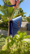 Load image into Gallery viewer, Saint Laurent Cassandra Wallet on Chain Royal Blue
