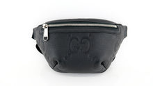 Load image into Gallery viewer, Gucci Giant Monogram Leather Bumbag Black