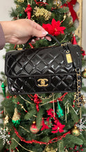 Load image into Gallery viewer, Chanel Quilted Patent Leather School Memory Black