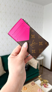 Louis Vuitton Monogram Coin Card Pink