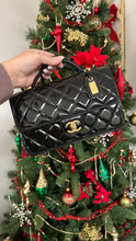 Load image into Gallery viewer, Chanel Quilted Patent Leather School Memory Black