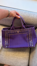 Load image into Gallery viewer, Prada Canapa Stud Purple 2 Way