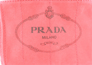 Prada Canapa Mini Canvas Tote Red