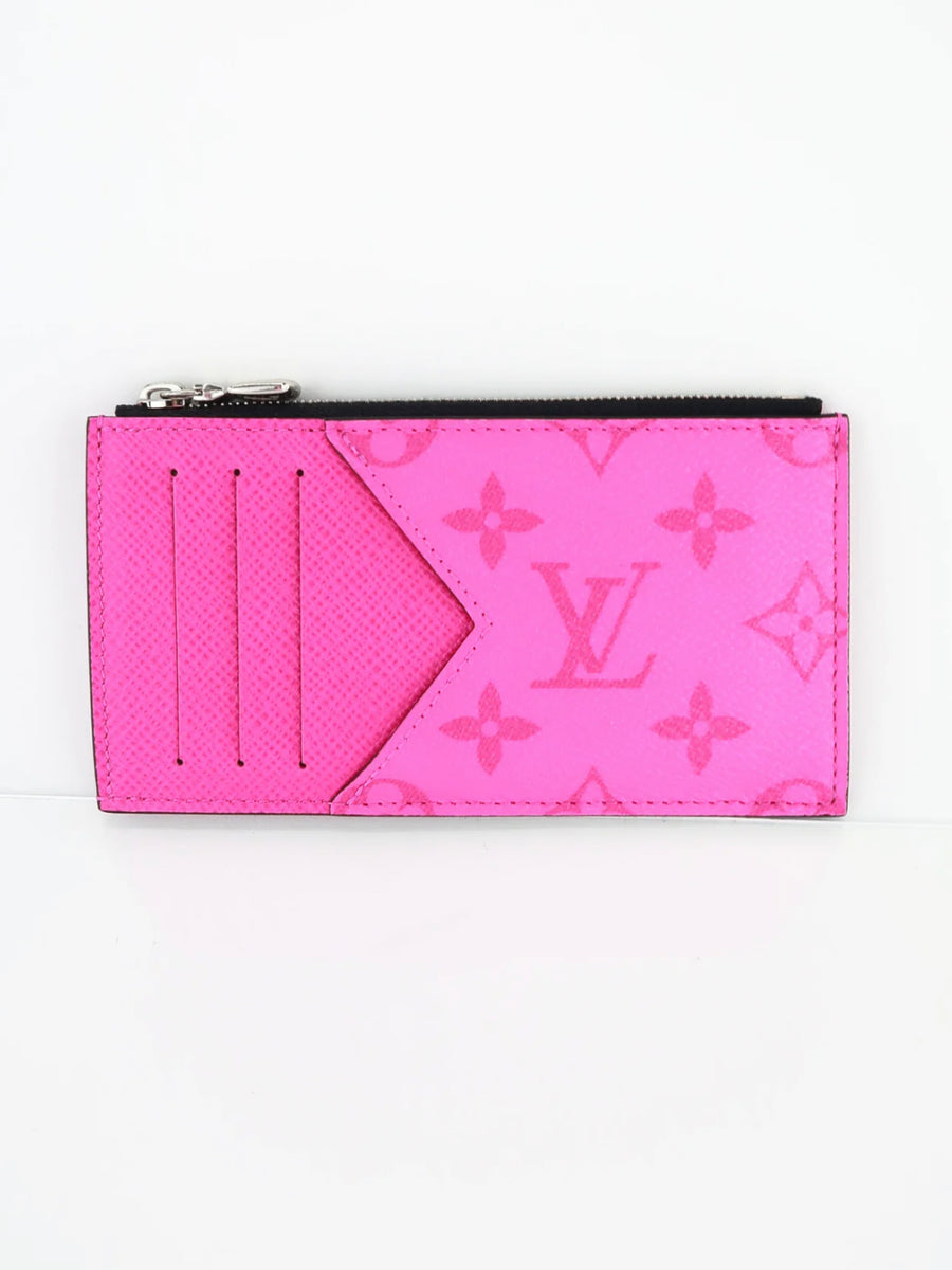 Louis Vuitton Taigarama Coin Card Holder Pink DAC