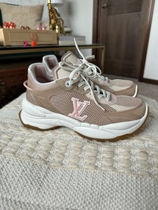 Louis Vuitton Pink Tan Run 55 Sneaker