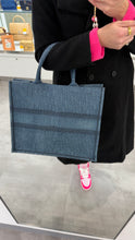 Load image into Gallery viewer, Dior Denim Book Tote Large