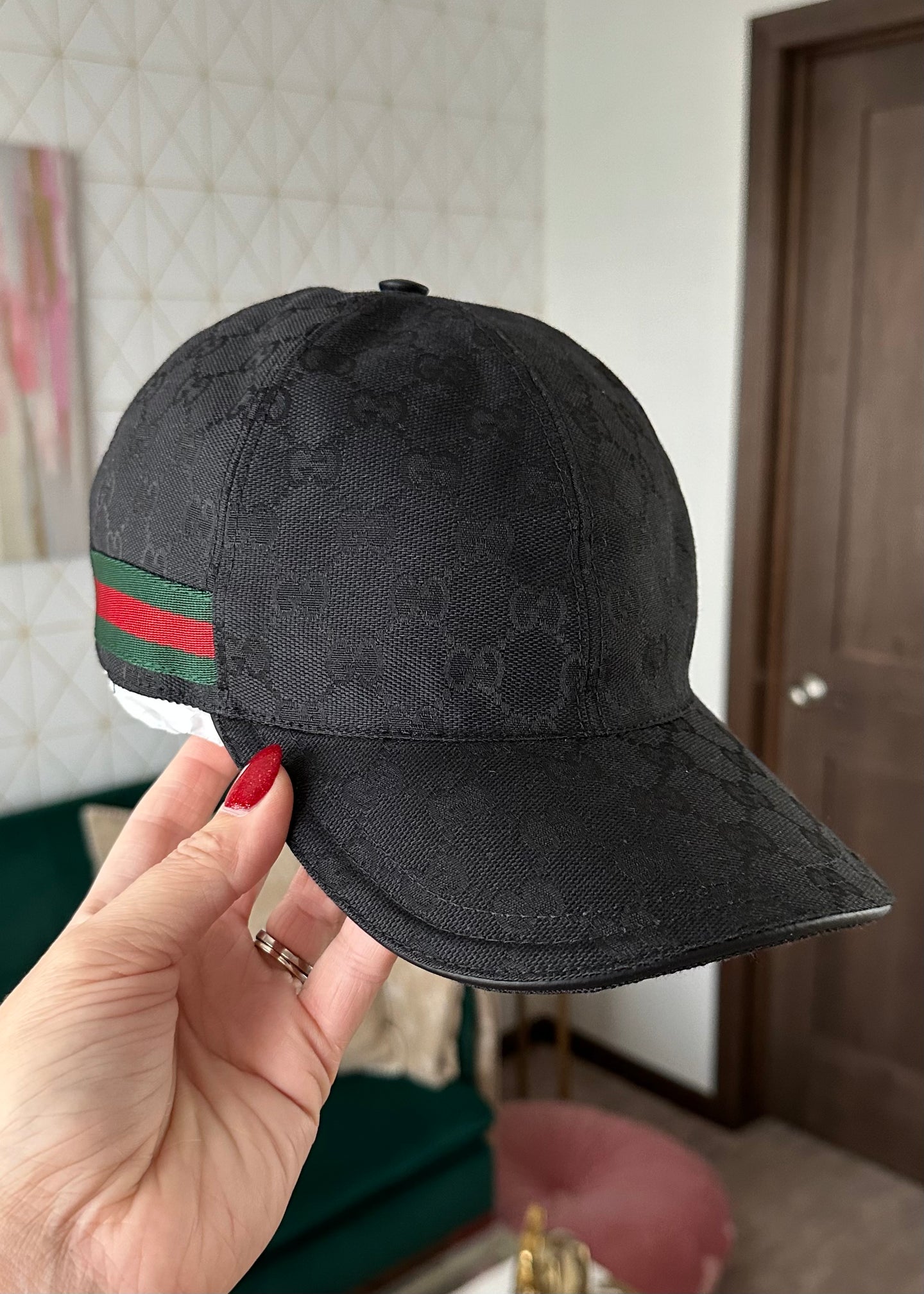 Gucci Original Canvas Baseball Hat with Web