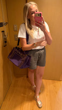 Load image into Gallery viewer, Prada Canapa Stud Purple 2 Way