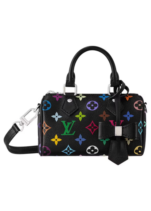 Louis Vuitton Takashi Murakami Multicolor Monogram Speedy Nano Black