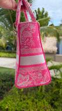 Load image into Gallery viewer, Dior Embroidered Medium Lady Dior Pink