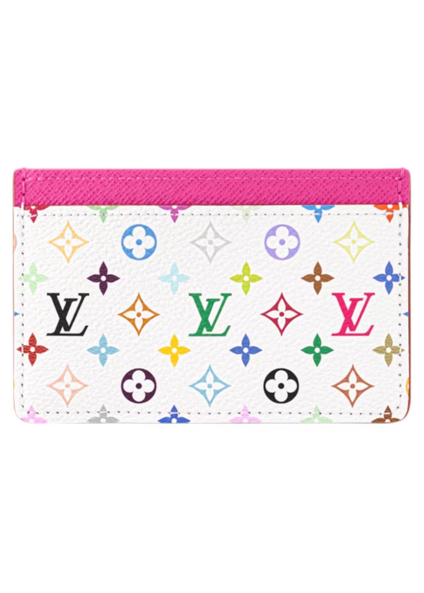 Louis Vuitton Takashi Murakami Multicolor Card Holder White – DAC