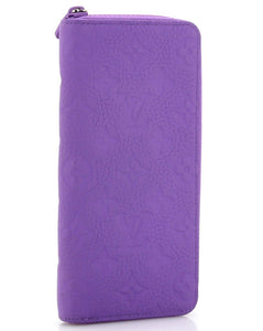 Louis Vuitton Monogram Leather Vertical Zippy Purple