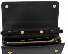 Load image into Gallery viewer, Prada Saffiano Wallet on a Chain Black