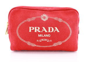 Prada Canapa Red Pouch