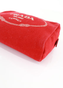 Prada Canapa Red Pouch