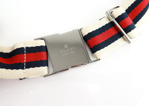 Gucci Monogram Web Double Pocket Belt Bumbag Navy