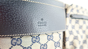 Gucci Monogram Web Double Pocket Belt Bumbag Navy