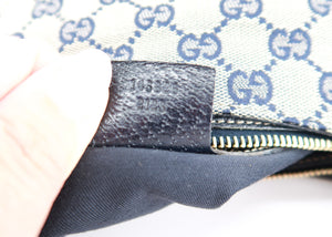 Gucci Monogram Canvas Horsebit Navy