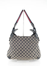 Load image into Gallery viewer, Gucci Monogram Canvas Horsebit Navy