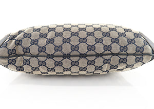 Gucci Monogram Canvas Horsebit Navy