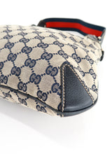 Load image into Gallery viewer, Gucci Monogram Canvas Horsebit Navy