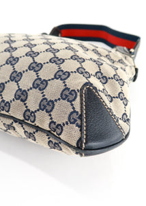 Gucci Monogram Canvas Horsebit Navy